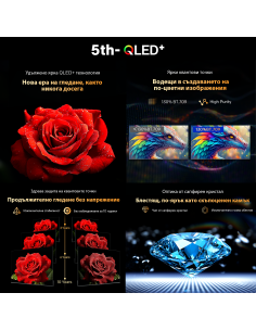 METZ Телевизор 55-quot, 55MQF7500Z UHD QLED SMART TV, 120Hz,4K, Google TV, Frameless, 139.0см 2