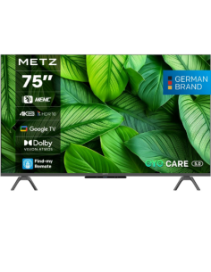 METZ Телевизор 75-quot, UHD LED SMART TV, 4K, Google TV, Frameless