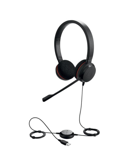 Слушалки Jabra Evolve 20 Stereo Microsoft Teams Optimized, Микрофон, Черни