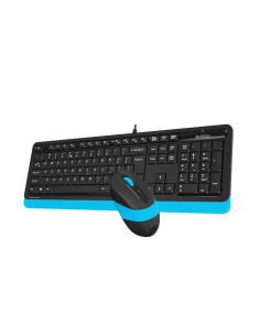 Комплект клавиатура и мишка A4TECH Fstyler  F1010, Черен/Син