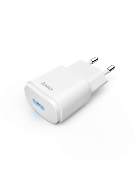 Мрежово зарядно HAMA, USB-A, 6 W, Бял