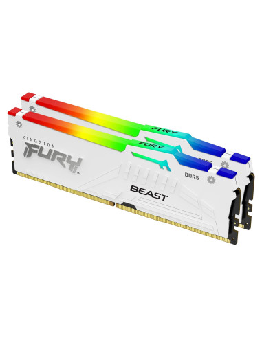 Памет Kingston FURY Beast White RGB 32GB(2x16GB) DDR5 6000MHz CL40