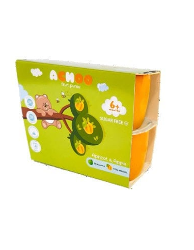 копие на Achoo Пюре ябълка и кайсия 6м. 4х100г