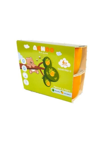 копие на Achoo Пюре ябълка и кайсия 6м. 4х100г