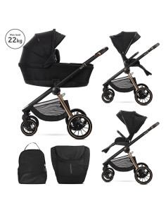 Д.КОЛИЧКА BIANCA BLACK 2 В 1 до 22кг + АДАПТОРИ