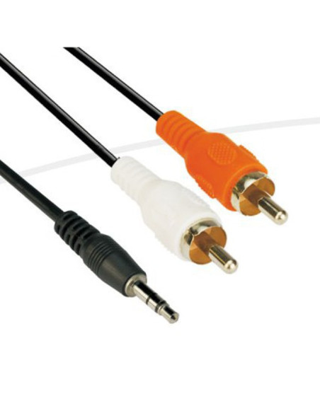 Кабел Vcom CV-212 3.5mm Stereo M / 2x RCA M 5m