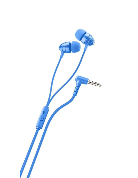 Слушалки Ploos PL 3.5 мм тапи с микрофон сини
