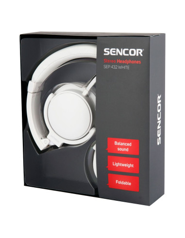 Слушалки Sencor SEP-432 White