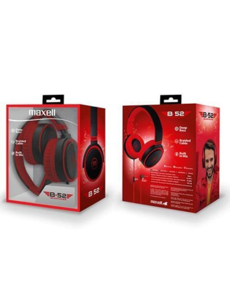 Слушалки Maxell B52 Микрофон черно и червено