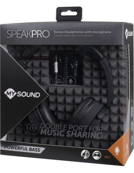 Слушалки Meliconi Speak PRO + mic double port 497450