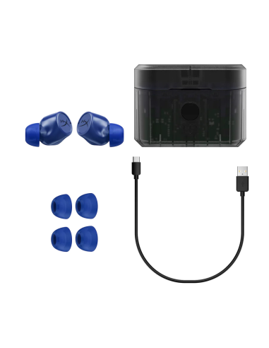 Блутут слушалки тапи с микрофон HyperX Cirro Buds Pro - Сини