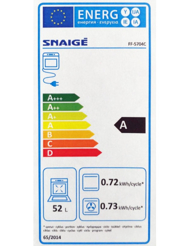 Готварска печка Snaige FF-5704C