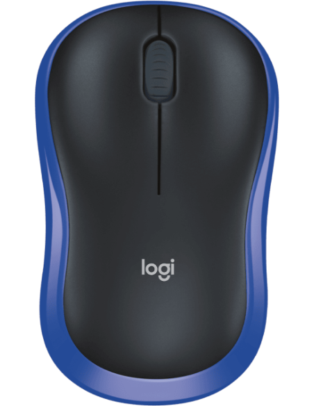 Безжична оптична мишка LOGITECH M185, USB, Син/Черен