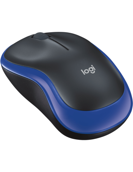 Безжична оптична мишка LOGITECH M185, USB, Син/Черен
