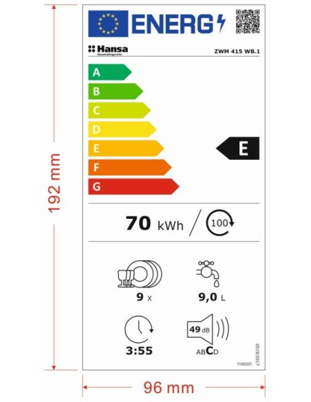 Съдомиялна Hansa ZWM-415WB