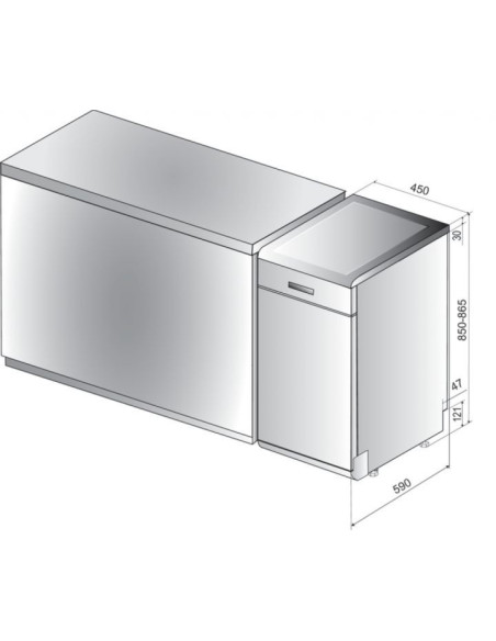 Съдомиялна Whirlpool WSFC-3M17 X