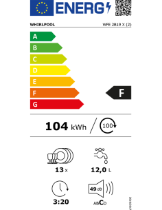 Съдомиялна Whirlpool WFE-2B19 X 2
