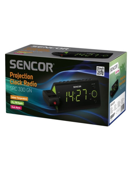 Радиочасовник Sencor SRC-330GN прожекция