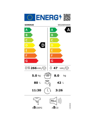 Пералня със сушилня Gorenje WD2A854ADS
