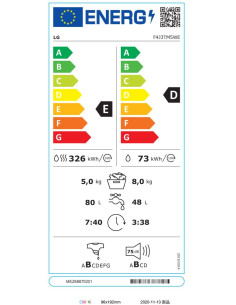 Пералня със сушилня LG F4J3TM5WE 2