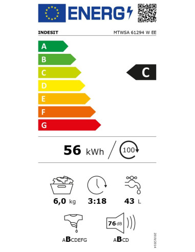 Пералня Indesit MTWSA 61294 W EE