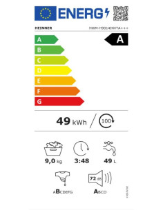 Пералня Heinner HWM-H9014INVTA+++ 2