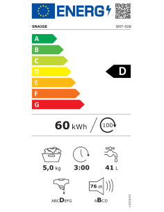 Пералня Snaige SNT-508 2