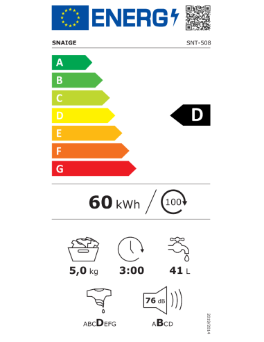 Пералня Snaige SNT-508