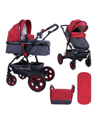 Д.КОЛИЧКА LORA BLACK-RED + ЧАНТА