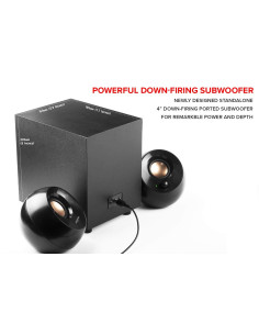 Озвучителна система Creative PEBBLE Plus 2.1, USB,8W 2