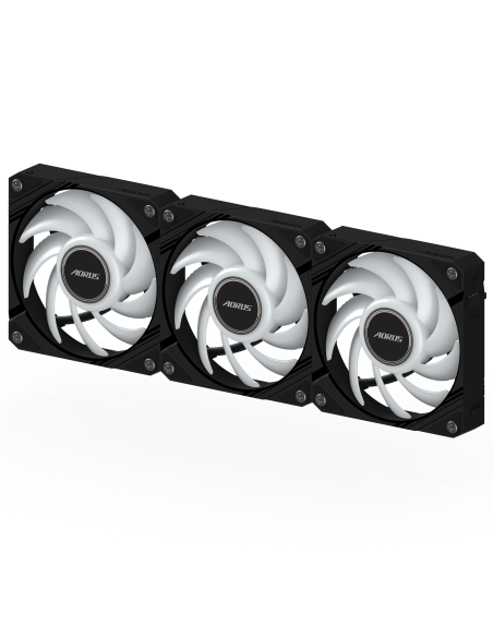 Комплект вентилатори GIGABYTE AORUS EZ CHAIN 120 Black 3-Pack ARGB