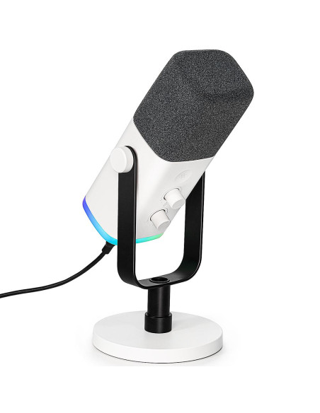 Настолен микрофон FIFINE AM8 Dynamic RGB XLR/USB - White