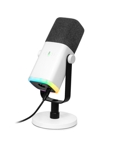 Настолен микрофон FIFINE AM8 Dynamic RGB XLR/USB - White
