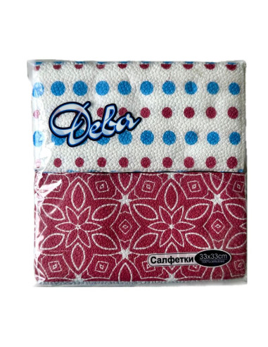 Салфетки Дева цветни 60бр.