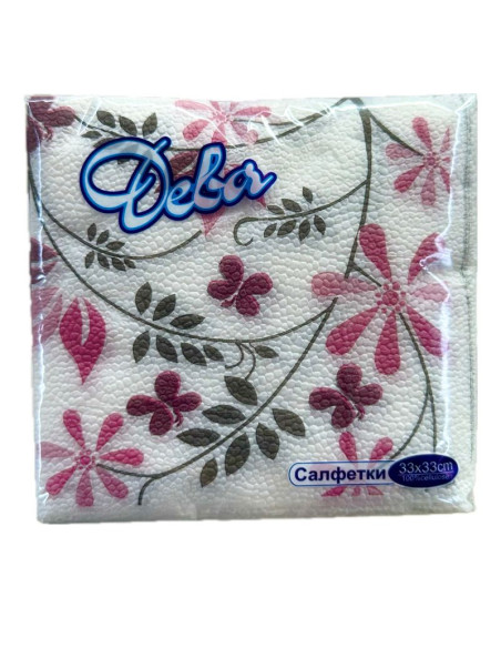 Салфетки Дева цветни 60бр.