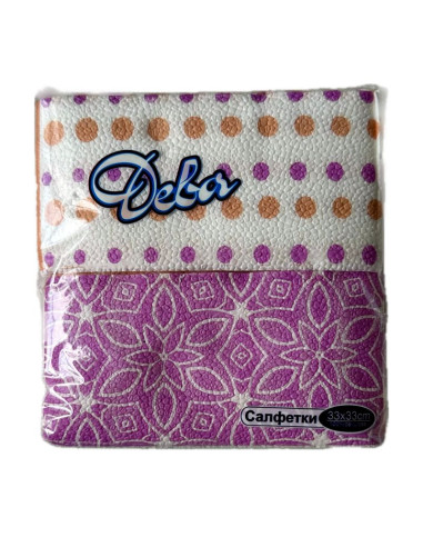 Салфетки Дева цветни 60бр.