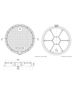 Чугунен капак Ф800 D400 /P/ 2