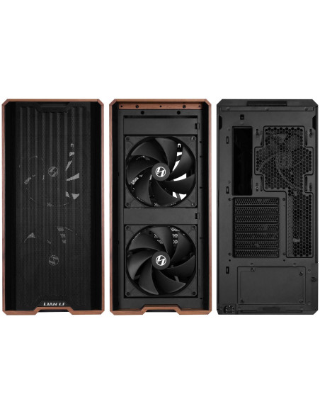 Кутия Lian-Li LANCOOL 217 Mid-Tower, Tempered Glass, Wood-Black