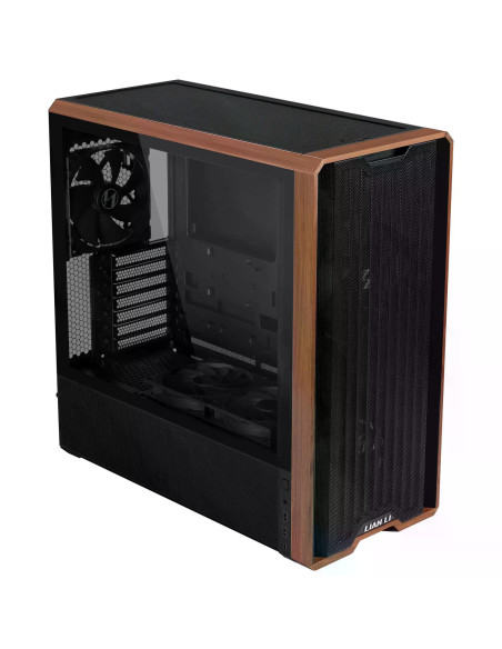 Кутия Lian-Li LANCOOL 217 Mid-Tower, Tempered Glass, Wood-Black