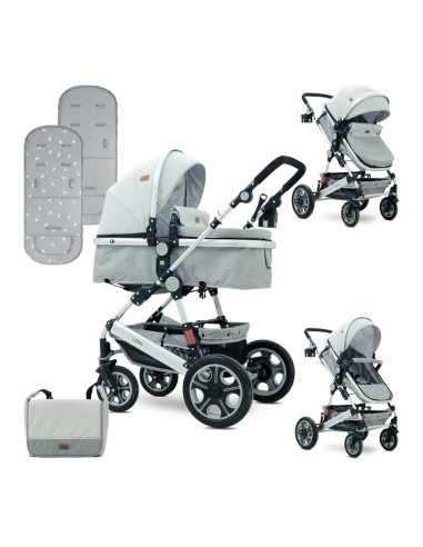 Д.КОЛИЧКА LORA GREY TRIANGLES + ЧАНТА