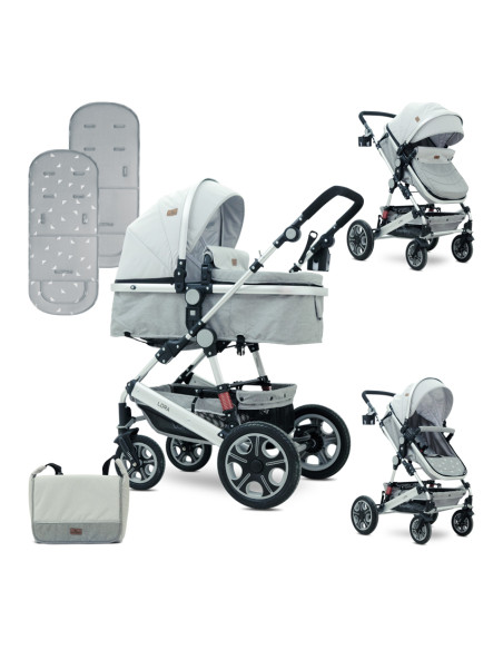 Д.КОЛИЧКА LORA GREY TRIANGLES + ЧАНТА