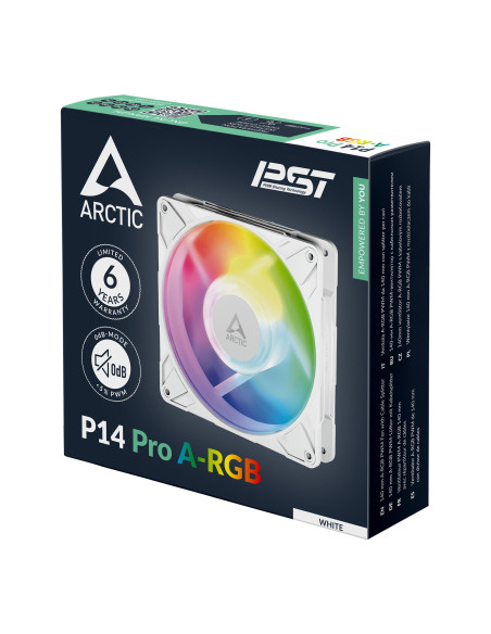Вентилатор ARCTIC P14 Pro White A-RGB - 140mm PWM