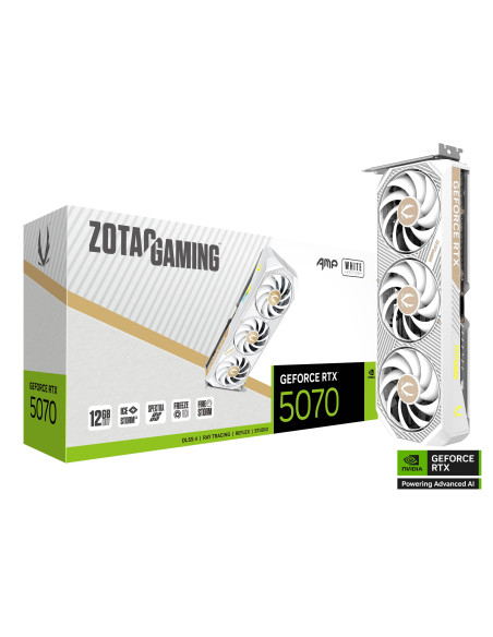 Видео карта ZOTAC GAMING RTX 5070 AMP White Edition 12GB GDDR7