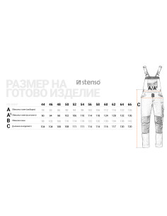 Работен полугащеризон KASTOR STRETCH GREY/ORANGE 02002523 2