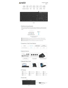 A4tech Fstyler FX72 Жична клавиатура, ниско профилна, ножична технология, кирилизирана, черна