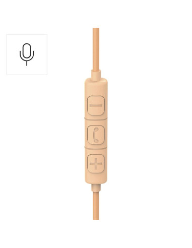 HAMA Слушалки с микрофон -quot,Fun C-quot,, USB-C, водач за кабел от едната страна, Оранжев