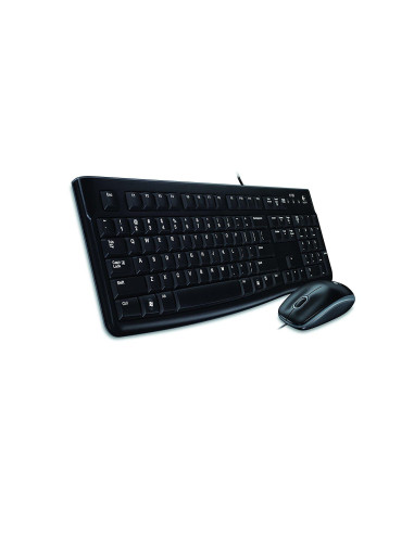 Kомплект клавиатура с мишка Logitech MK120, Черна