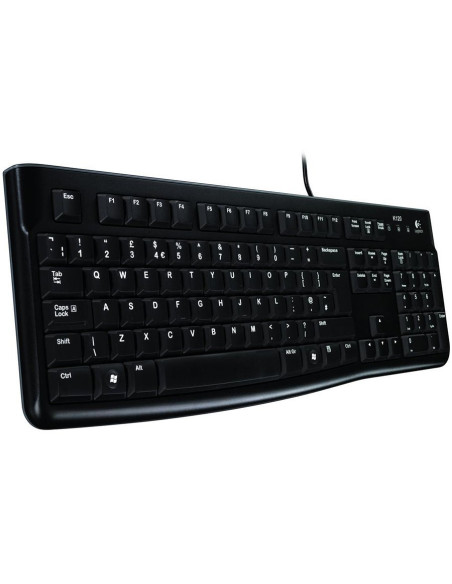 LOGITECH K120 Corded Keyboard - BLACK - USB - US INTL - B2B