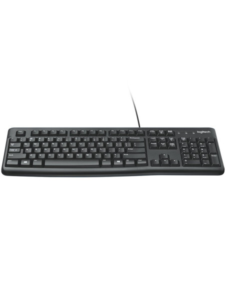 LOGITECH K120 Corded Keyboard - BLACK - USB - US INTL - B2B
