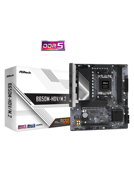 Дънна платка ASRock B650M-HDV/M.2, Socket AM5 2xDDR5